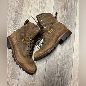 Chippewa Brown Leather Men's Boots
